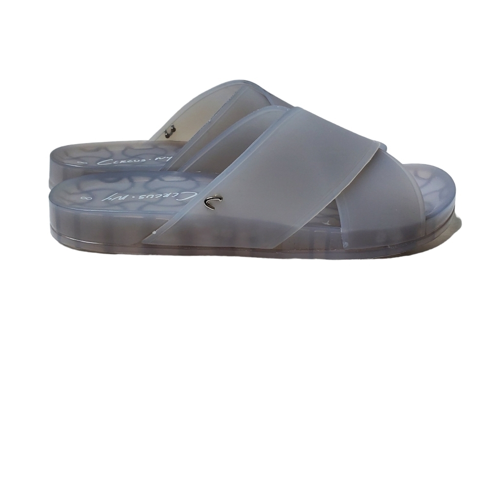 Circus by Sam Edelman White Jelly Slip On Sandals Size 8 - Picture 2 of 6